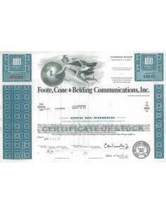 FOOTE, CONE AND BELDING COMMUNICATIONS, INC. 100 AZIONI - 1971