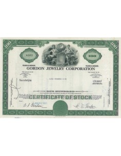 GORDON JEWELRY CORPORATION - 100 AZIONI - 1969