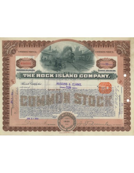 THE ROCK ISLAND COMPANY - 10 AZIONI - 1910