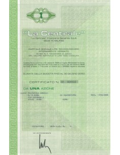 LA CENTRALE - FINANZIARIA GENERALE S.P.A. - 1 AZIONE ROMA 1981