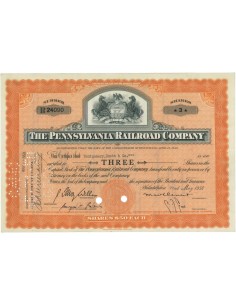 THE PENNSYLVANIA RAILROAD COMPANY - 3 AZIONI - 1950