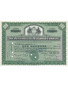 THE PENNSYLVANIA RAILROAD COMPANY - 100 AZIONI - 1957