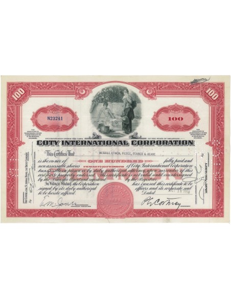 COTY INTERNATIONAL CORPORATION - 100 AZIONI - 1950