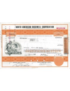 NORTH AMERICAN ROCKWELL CORPORATION - 1000 OBBLIGAZIONI 1967