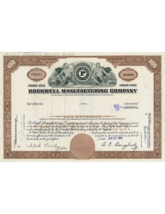 ROCKWELL MANUFACTURING COMPANY - 100 AZIONI -1966