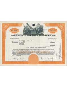 RESTAURANT ASSOCIATES INDUSTRIES, INC. 4305 AZIONI - 1978