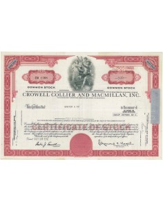 CROWELL COLLIER AND MACMILLAN, INC. - 500 AZIONI - 1972