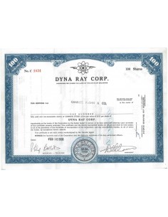 DYNA RAY CORP. - 100 AZIONI - 1968