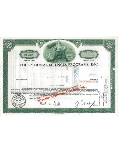 EDUCATIONAL SCIENCES PROGRAMS, INC. - 1 AZIONE - 1974