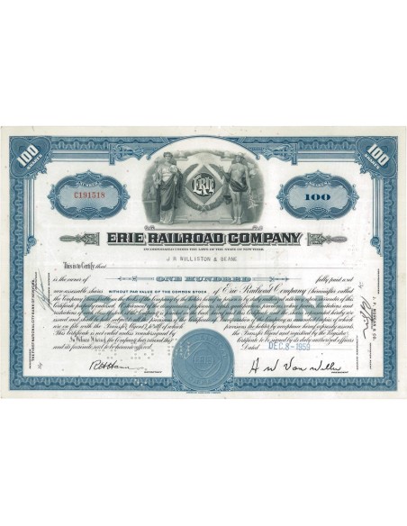 ERIE RAILROAD 100 AZIONI - 1959