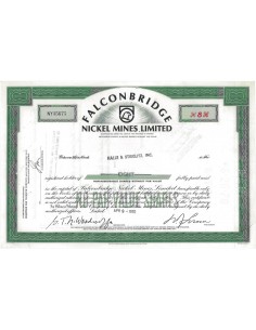 FALCON BRIDGE NICKEL MINES, LIMITED - 8 AZIONI - 1970