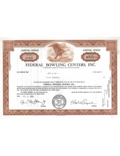 FEDERAL BOWLING CENTERS, INC. - 500 AZIONI - 1960