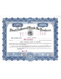 FIRST NATIONAL BANK IN YONKERS - 1 AZIONE - 1961