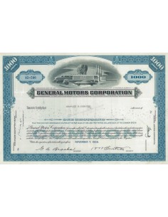 GENERAL MOTORS CORPORATION - 1000 AZIONI - 1955