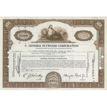 GENERAL PLYWOOD CORPORATION - 5 AZIONI - 1966