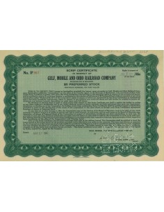 GULF, MOBILE AND OHIO RAILROAD COMPANY - 1 AZIONE - 1941