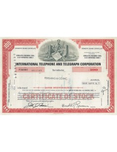 INTERNATIONAL TELEPHONE AND TELEGRAPH CORP. 100 AZIONI - 1973