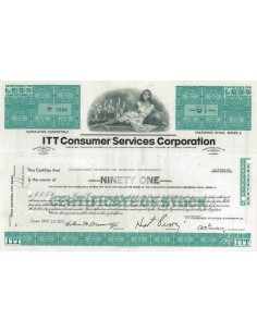 ITT CONSUMER SERVICES CORPORATION - 91 AZIONI - 1973