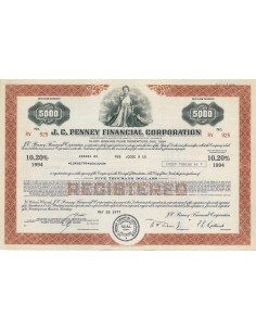 J.C. PENNEY FINANCIAL CORPORATION - 5000 DOLLARI - 1977