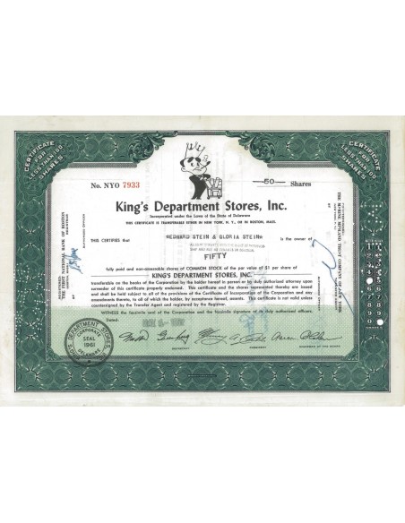 JOHN BLAIR E COMPANY - 50 AZIONI -1962