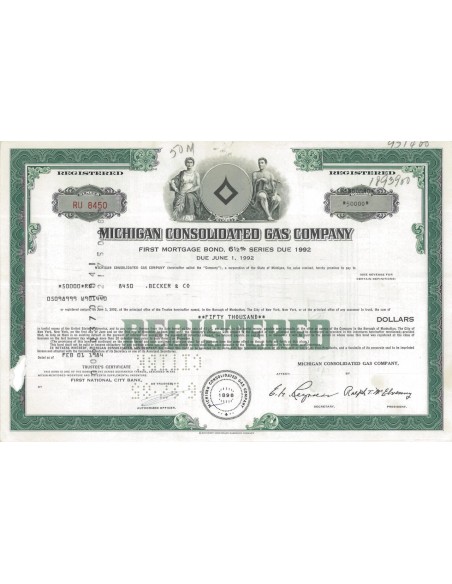 MICHIGAN CONSOLIDATED GAS COMPANY - 50000 DOLLARI - 1984