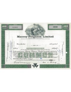 MASSEY-FERGUSON LIMITED - 100 AZIONI - 1967