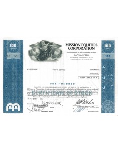 MISSION EQUITIES CORPORATION - 100 AZIONI - 1971