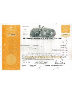 MORTON-NORWICH PRODUCTS, INC. - 1000 AZIONI - 1972
