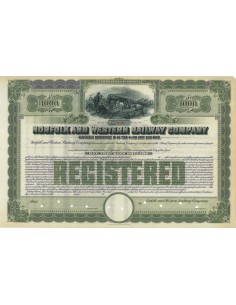 NORFOLK AND WESTERN RAILWAY COMPANY - 1000 DOLLARI - 1938
