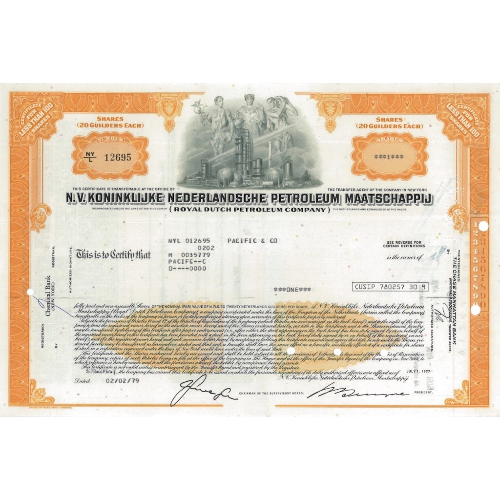 N.V. KONINKLIJKE NEDERLANDSCHE PETROLEUM MAATSCHAPPIJ - 1 AZIONE 1979