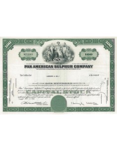 PAN AMERICAN SULPHUR COMPANY - 100 AZIONI - 1965