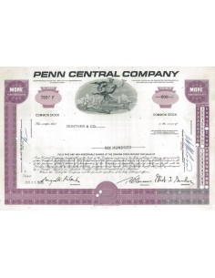 PENN CENTRAL COMPANY - 600 AZIONI - 1970
