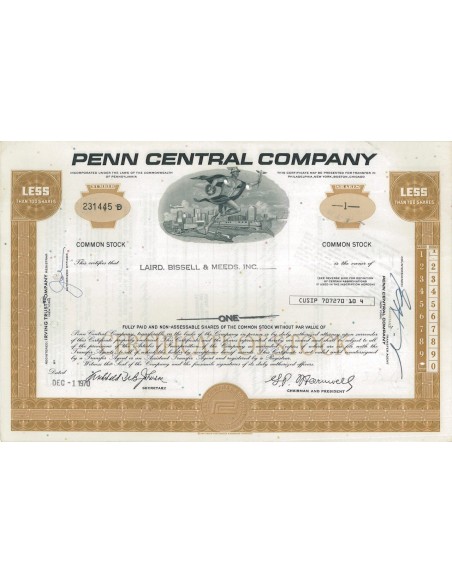 PENN CENTRAL COMPANY - 1 AZIONE - 1970