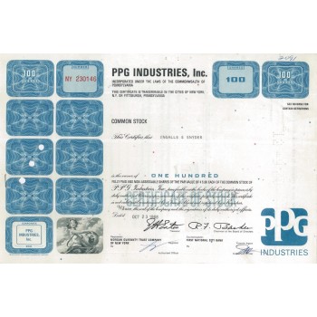 PPG INDUSTRIES, INC. 100 AZIONI - 1968