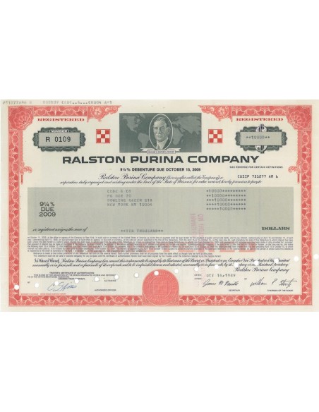 RALSTON PURINA COMPANY - 10000 DOLLARI - 1989