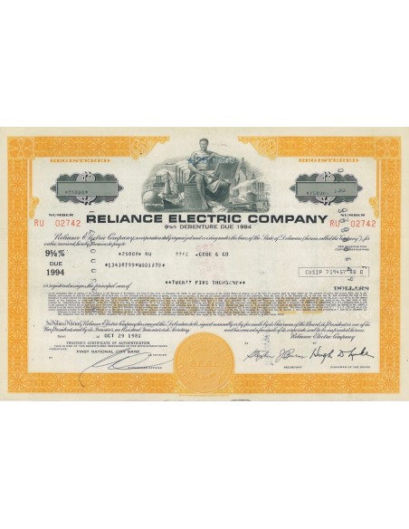 RELIANCE ELECTRIC COMPANY - 25000 DOLLARI - 1980