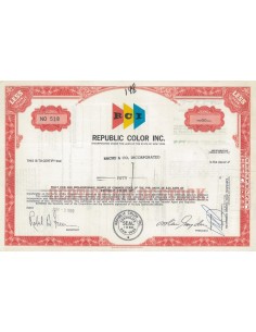 REPUBLIC COLOR INC. - 50 AZIONI - 1969