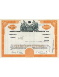 RESTAURANT ASSOCIATES INDUSTRIES, INC. 2300 AZIONI - 1978