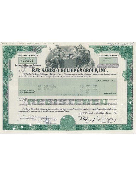 RJR NABISCO HOLDINGS GROUP, INC. - 225 DOLLARI - 1990