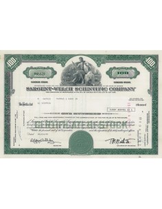 SARGENT-WELCH SCIENTIFIC COMPANY - 100 AZIONI - 1975