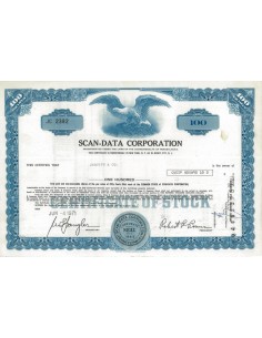 SCAN-DATA CORPORATION - 100 AZIONI - 1971
