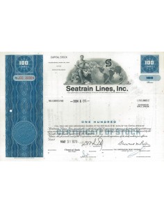 SEATRAIN LINES, INC. 100 AZIONI - 1970