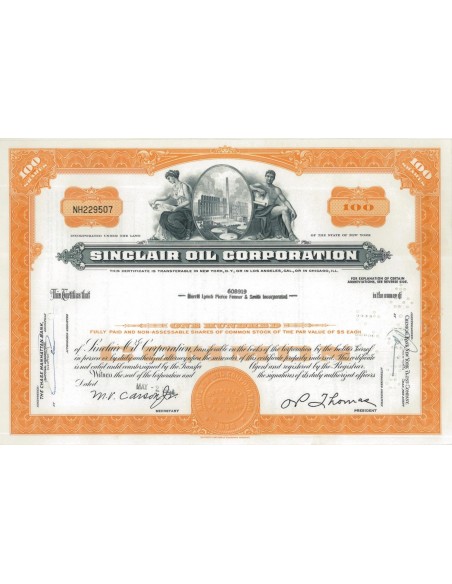 SINCLAIR OIL COMPANY - 100 AZIONI - 1967