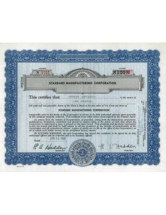 STANDARD MANUFACTURING CORPORATION - 100 AZIONI - 1963