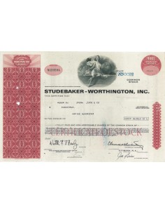 STUDEBAKER-WORTHINGTON, INC.- 500 AZIONI - 1969