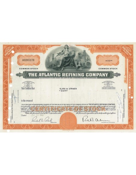 THE ATLANTIC REFINING COMPANY - 60 AZIONI - 1966