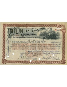 THE DUQUESNE TRACTION COMPANY - 85 AZIONI - 1895