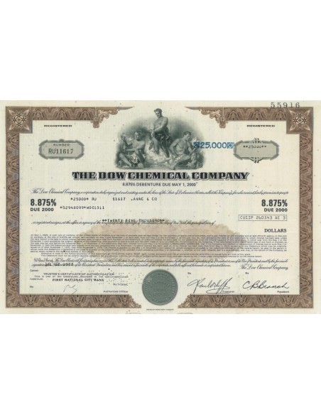 THE DOW CHEMICAL COMPANY - 25000 DOLLARI - 1977