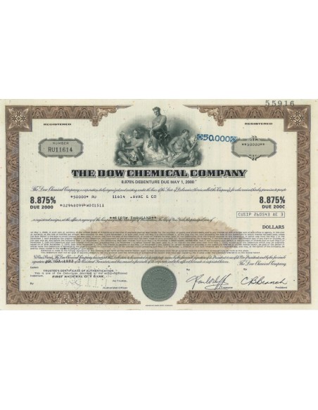 THE DOW CHEMICAL COMPANY - 50000 DOLLARI - 1977