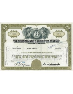 THE GREAT ATLANTIC AND PACIFIC TEA COMPANY - 100 AZIONI 1969